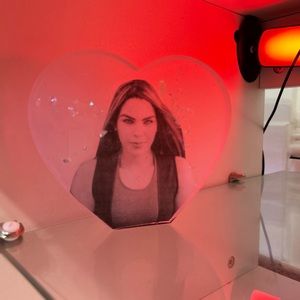 Personalized photo hear clear , black and white